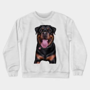 Cute Rottweiler Drawing Crewneck Sweatshirt